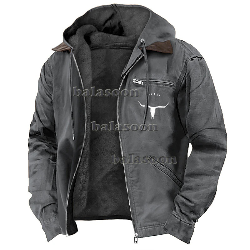 Men's Casual Padded Jacket Winter Warm Hooded Soft Comfort Coat Thick Jacket Top - Picture 30 of 31
