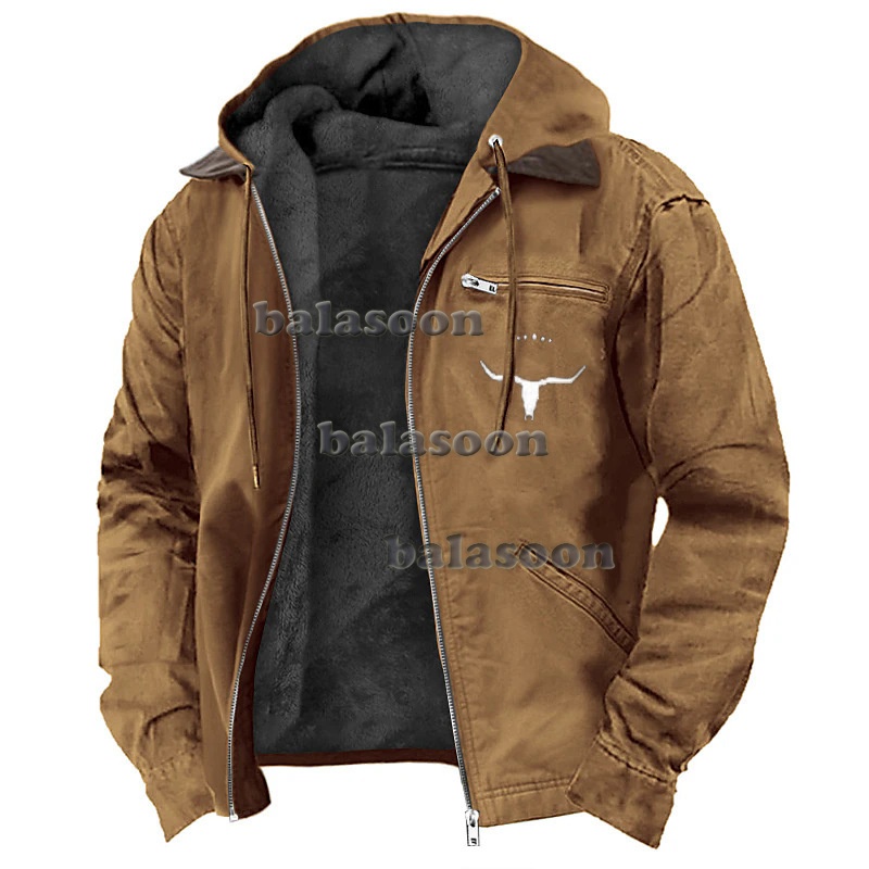 Men's Casual Padded Jacket Winter Warm Hooded Soft Comfort Coat Thick Jacket Top - Picture 31 of 31
