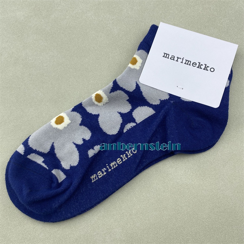 Marimekko Plant Flowers Socks Ladies Retro Art Crew Socks Casual Socks Wholesale - Picture 26 of 60