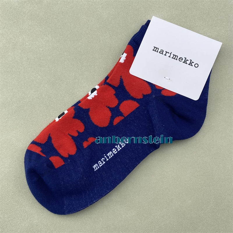 Marimekko Plant Flowers Socks Ladies Retro Art Crew Socks Casual Socks Wholesale - Picture 27 of 60