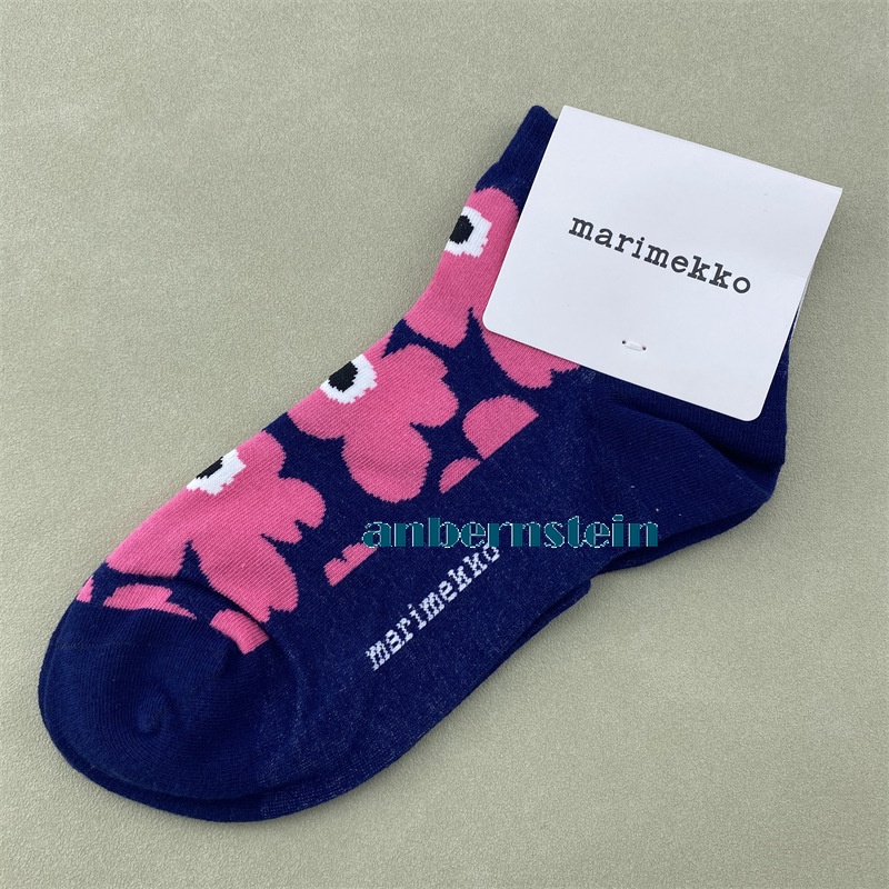 Marimekko Plant Flowers Socks Ladies Retro Art Crew Socks Casual Socks Wholesale - Picture 28 of 60