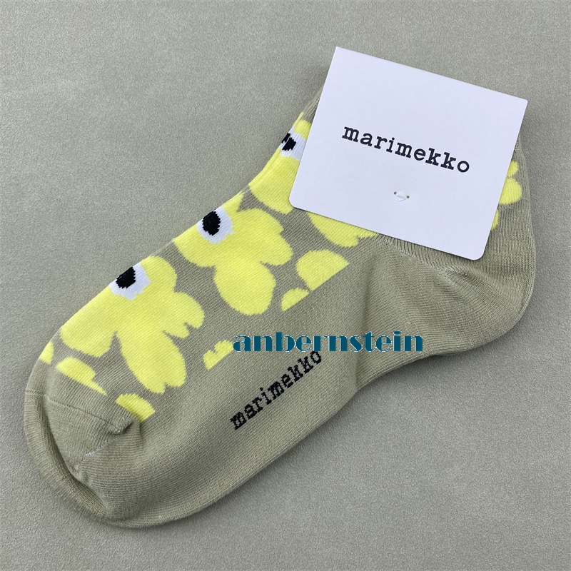 Marimekko Plant Flowers Socks Ladies Retro Art Crew Socks Casual Socks Wholesale - Picture 29 of 60