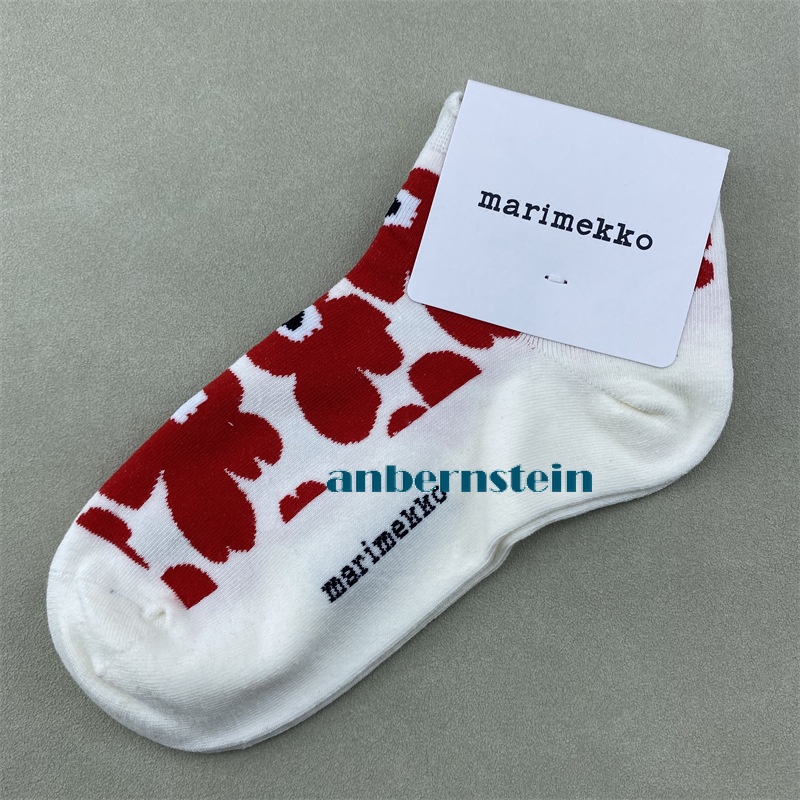 Marimekko Plant Flowers Socks Ladies Retro Art Crew Socks Casual Socks Wholesale - Picture 30 of 60