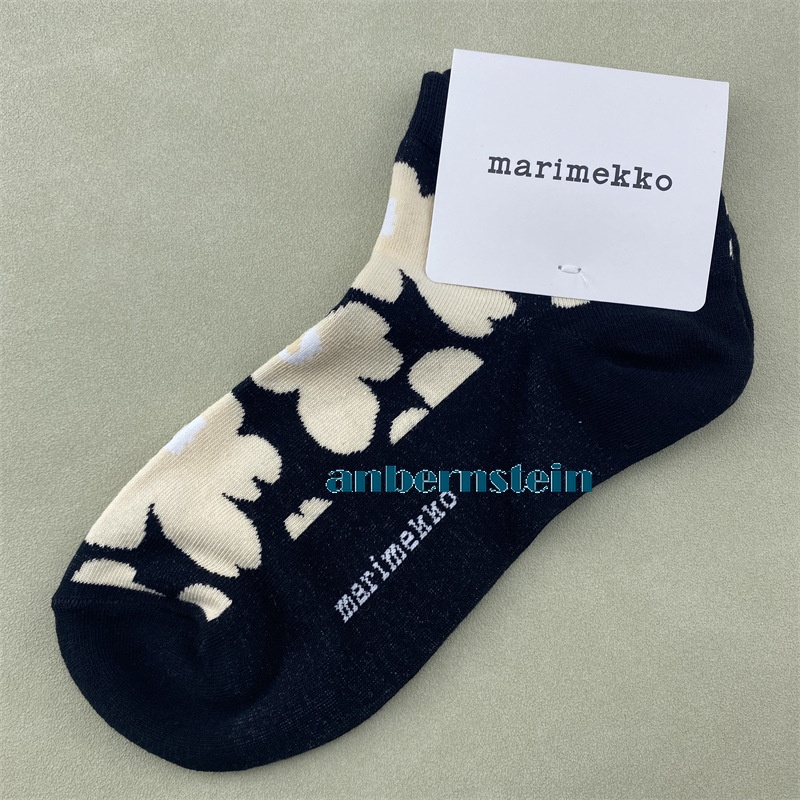 Marimekko Plant Flowers Socks Ladies Retro Art Crew Socks Casual Socks Wholesale - Picture 36 of 60
