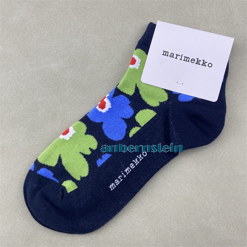 Marimekko Plant Flowers Socks Ladies Retro Art Crew Socks Casual Socks Wholesale - Picture 37 of 60