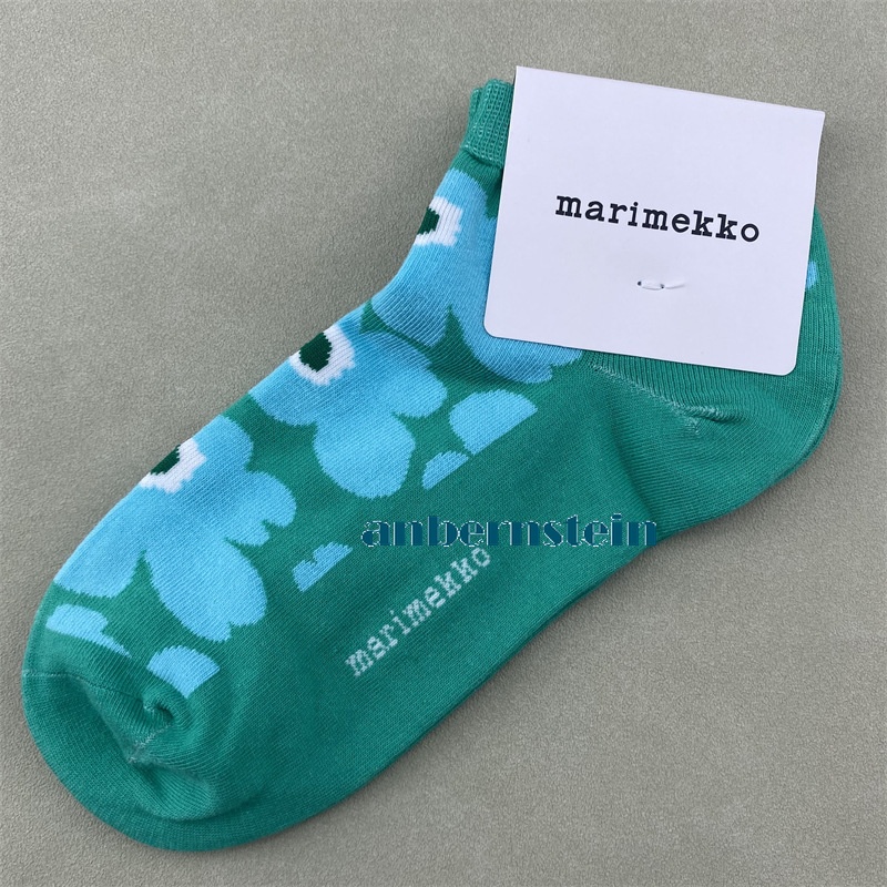 Marimekko Plant Flowers Socks Ladies Retro Art Crew Socks Casual Socks Wholesale - Picture 39 of 60