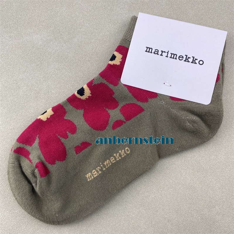 Marimekko Plant Flowers Socks Ladies Retro Art Crew Socks Casual Socks Wholesale - Picture 45 of 60