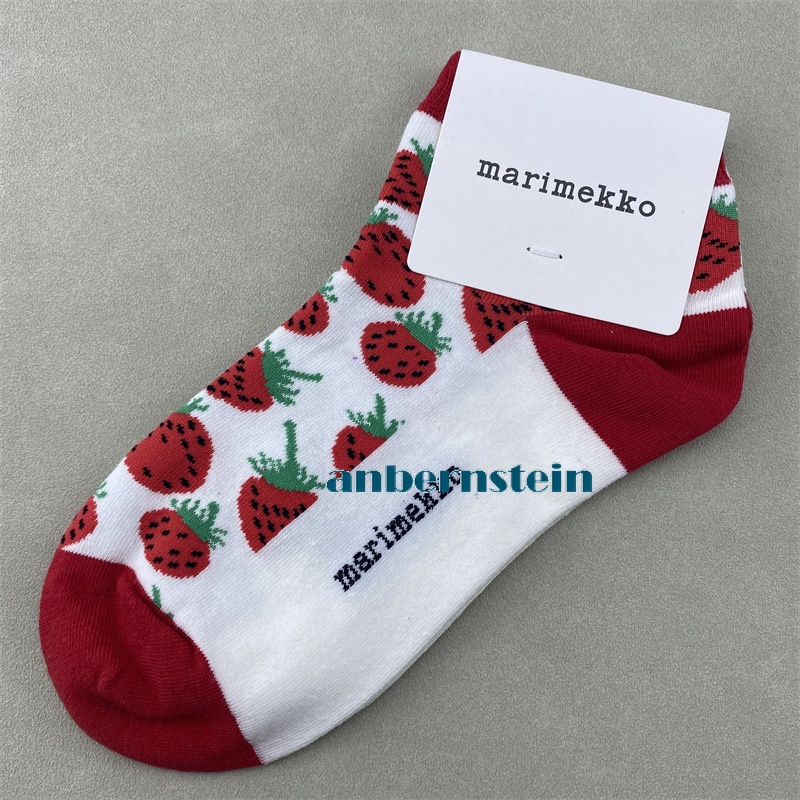 Marimekko Plant Flowers Socks Ladies Retro Art Crew Socks Casual Socks Wholesale - Picture 49 of 60