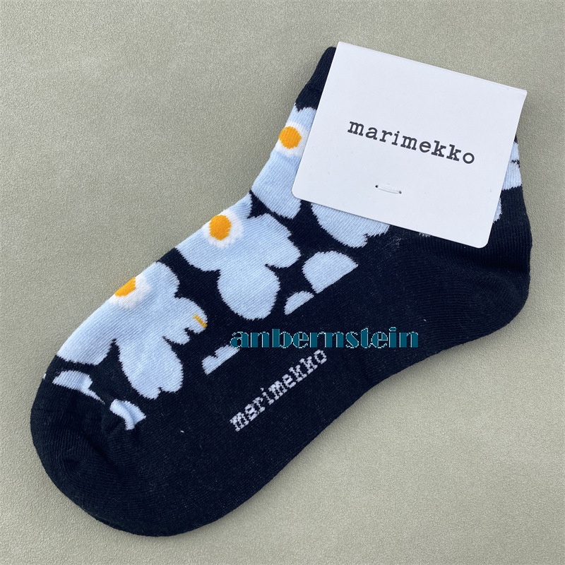 Marimekko Plant Flowers Socks Ladies Retro Art Crew Socks Casual Socks Wholesale - Picture 53 of 60