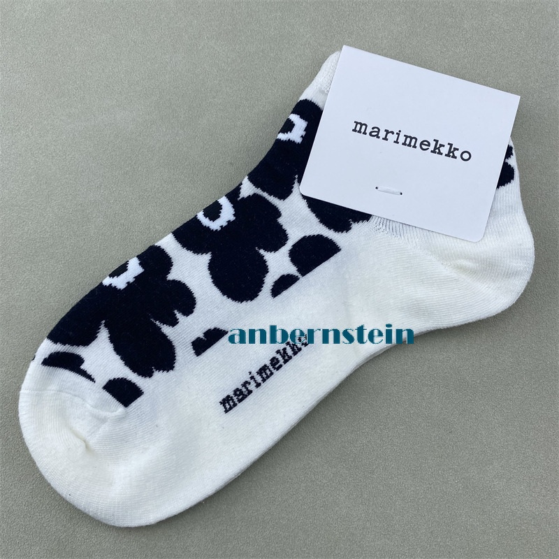 Marimekko Plant Flowers Socks Ladies Retro Art Crew Socks Casual Socks Wholesale - Picture 58 of 60