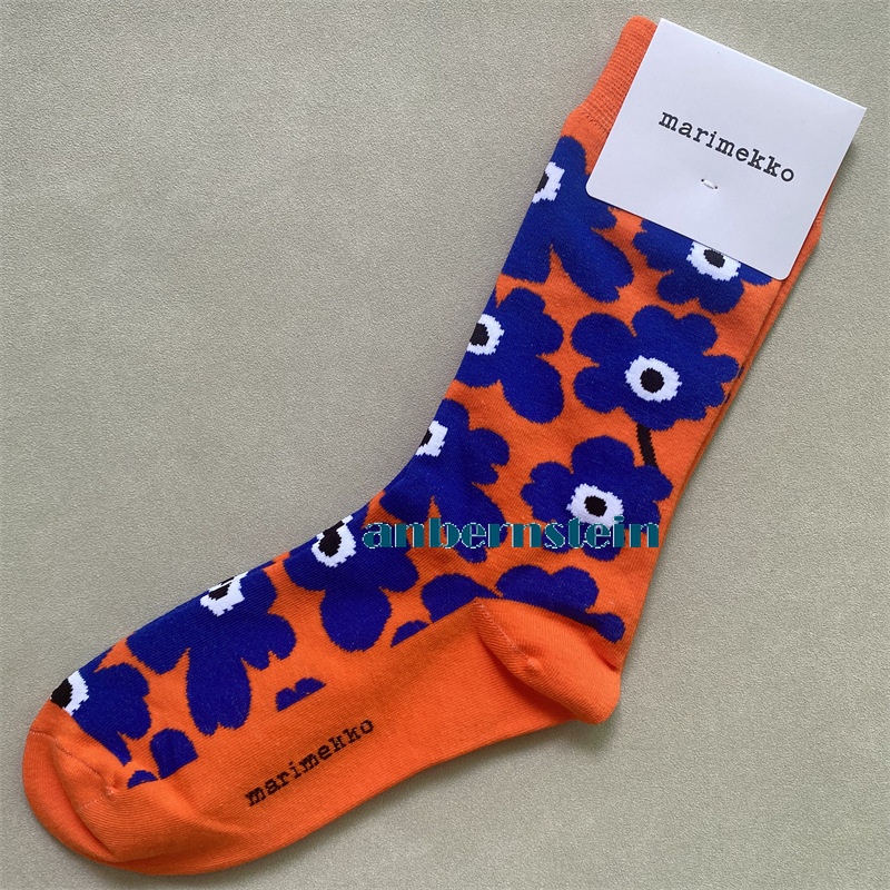 Marimekko Calcetines Colores Plantas y Flores Calcetines Retro Algodón Calcetines Marea Calcetines - Imagen 40 de 73