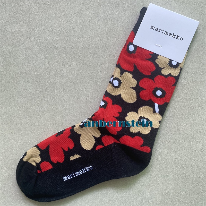 Marimekko Calcetines Colores Plantas y Flores Calcetines Retro Algodón Calcetines Marea Calcetines - Imagen 42 de 73