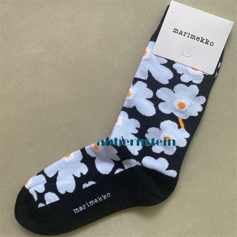 Marimekko Calcetines Colores Plantas y Flores Calcetines Retro Algodón Calcetines Marea Calcetines - Imagen 46 de 73