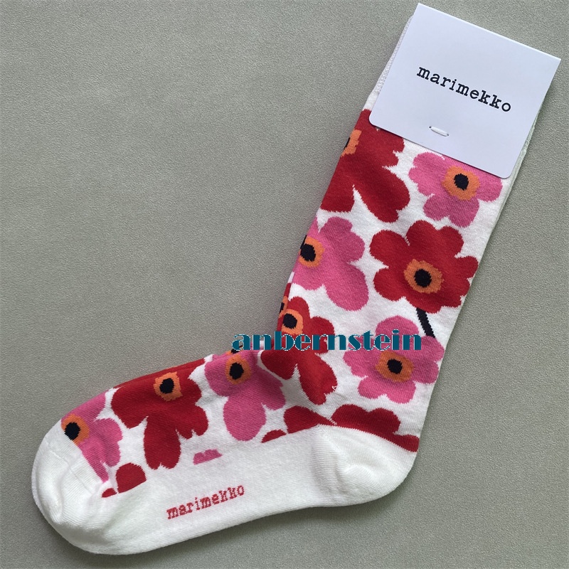 Marimekko Calcetines Colores Plantas y Flores Calcetines Retro Algodón Calcetines Marea Calcetines - Imagen 60 de 73