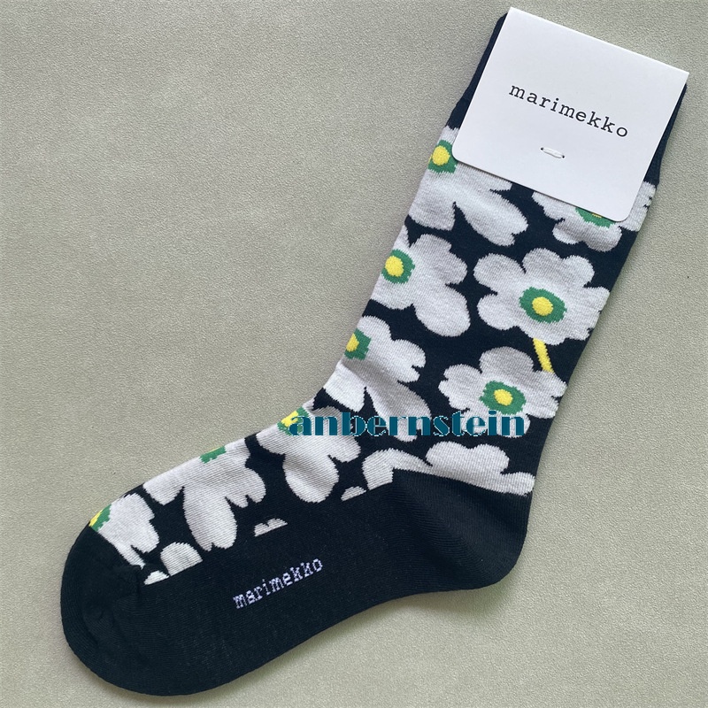 Marimekko Calcetines Colores Plantas y Flores Calcetines Retro Algodón Calcetines Marea Calcetines - Imagen 63 de 73