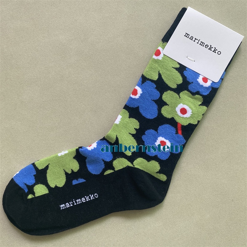 Marimekko Calcetines Colores Plantas y Flores Calcetines Retro Algodón Calcetines Marea Calcetines - Imagen 70 de 73