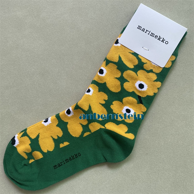 Marimekko Calcetines Colores Plantas y Flores Calcetines Retro Algodón Calcetines Marea Calcetines - Imagen 73 de 73