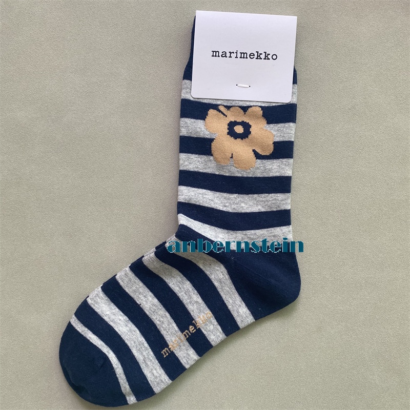 Marimekko Chaussettes Rétro Marée Saison Chaussettes Couleur Plantes et Fleurs Coton Chaussettes - Photo 30/62