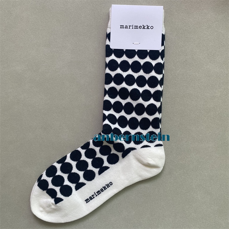 Marimekko Chaussettes Rétro Marée Saison Chaussettes Couleur Plantes et Fleurs Coton Chaussettes - Photo 31/62