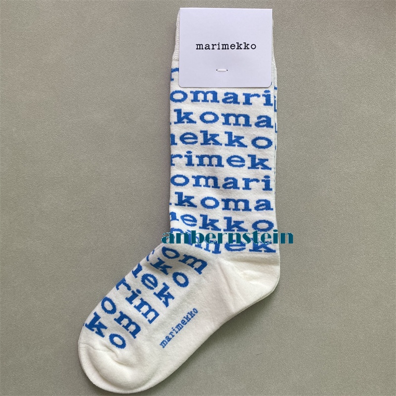 Marimekko Chaussettes Rétro Marée Saison Chaussettes Couleur Plantes et Fleurs Coton Chaussettes - Photo 41/62