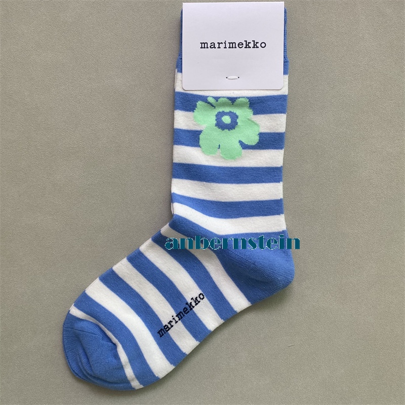 Marimekko Chaussettes Rétro Marée Saison Chaussettes Couleur Plantes et Fleurs Coton Chaussettes - Photo 42/62