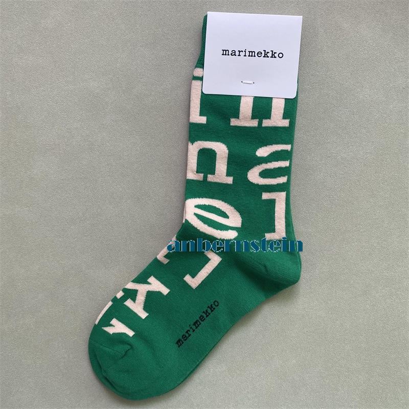 Marimekko Chaussettes Rétro Marée Saison Chaussettes Couleur Plantes et Fleurs Coton Chaussettes - Photo 47/62