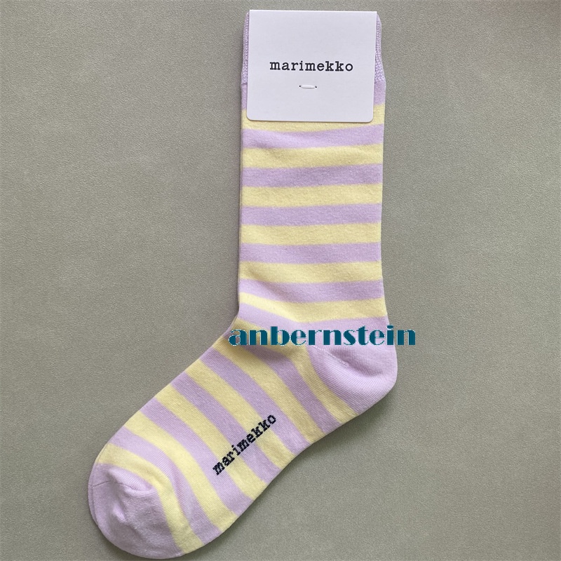 Marimekko Chaussettes Rétro Marée Saison Chaussettes Couleur Plantes et Fleurs Coton Chaussettes - Photo 48/62