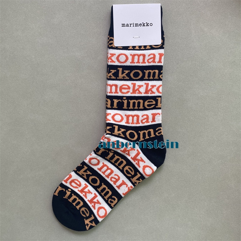 Marimekko Chaussettes Rétro Marée Saison Chaussettes Couleur Plantes et Fleurs Coton Chaussettes - Photo 50/62