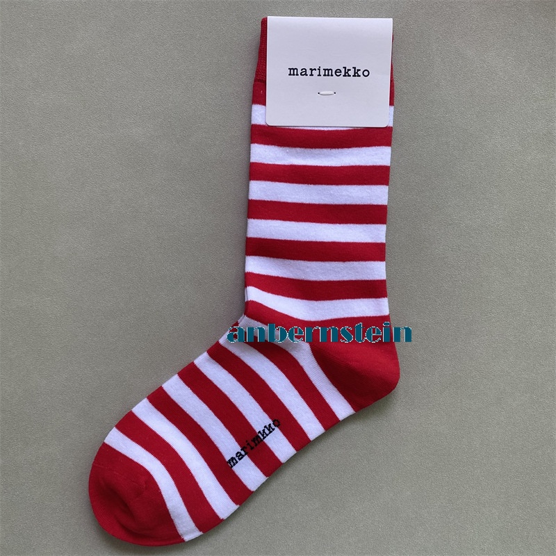 Marimekko Chaussettes Rétro Marée Saison Chaussettes Couleur Plantes et Fleurs Coton Chaussettes - Photo 52/62