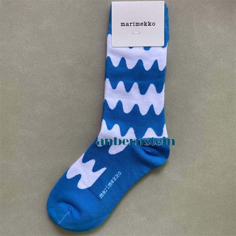 Marimekko Chaussettes Rétro Marée Saison Chaussettes Couleur Plantes et Fleurs Coton Chaussettes - Photo 56/62