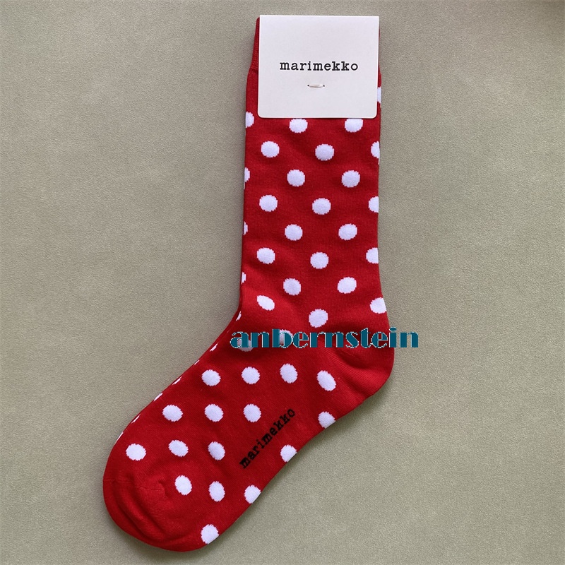 Marimekko Chaussettes Rétro Marée Saison Chaussettes Couleur Plantes et Fleurs Coton Chaussettes - Photo 58/62