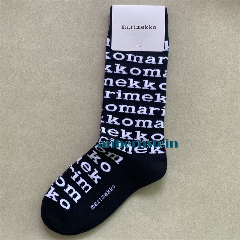 Marimekko Chaussettes Rétro Marée Saison Chaussettes Couleur Plantes et Fleurs Coton Chaussettes - Photo 60/62