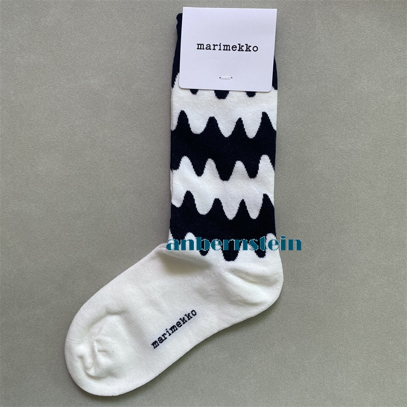 Marimekko Chaussettes Rétro Marée Saison Chaussettes Couleur Plantes et Fleurs Coton Chaussettes - Photo 61/62