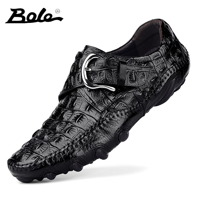 Men's Leather High-end British Fashion Leather Summer Loafers Shoes - Picture 7 of 8