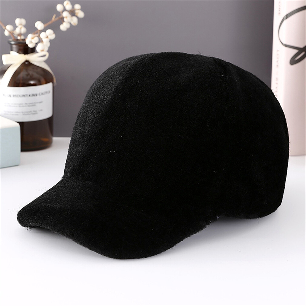 100% Women's Real Sheep Shearing Fur Hat Thicken Warm Baseball Cap Winter - Picture 4 of 14
