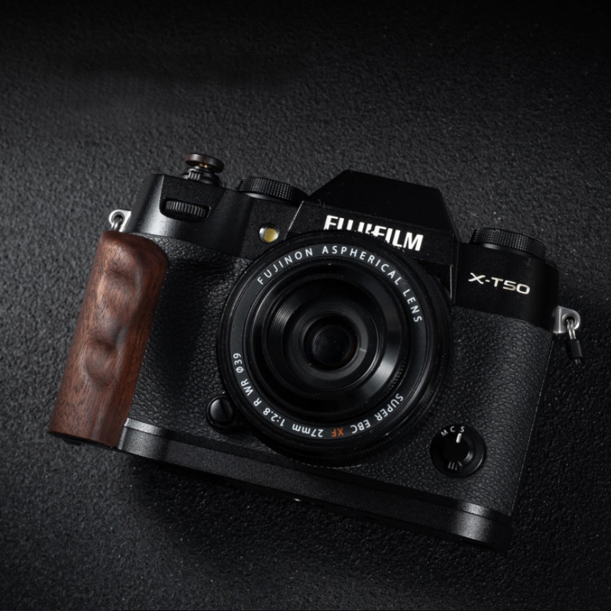 Camera Wood Hand Grip Handle Aluminum Base L Board For Fuji XT50 Fujifilm X-T50 - Picture 19 of 20