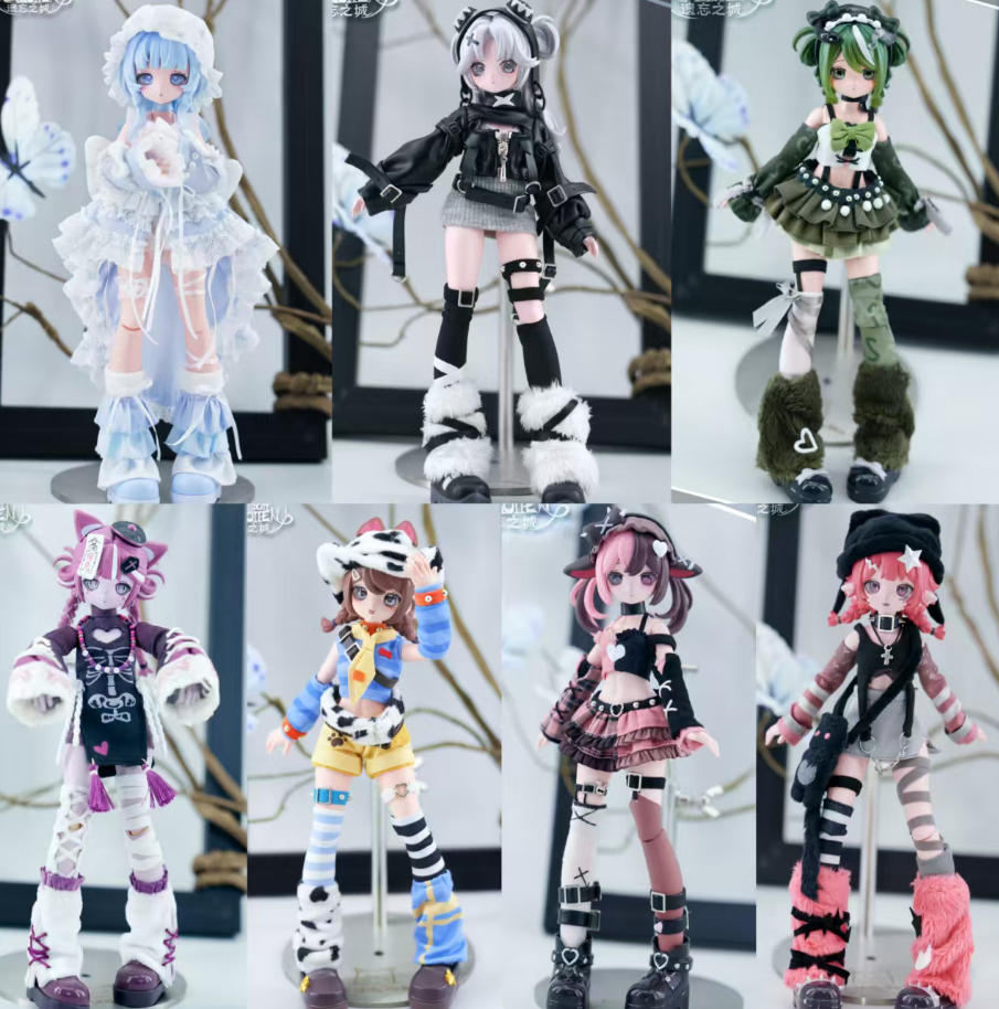 Pre-Sale 7Pcs Forgotten City 17.5cm/6.8In Bjd Doll Dressable Action Figures Gift