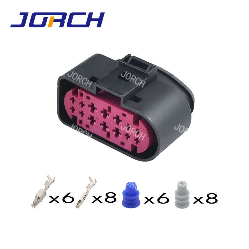 Connettore lampada faro xeno auto 14 pin sigillato presa 1,5 mm 3,5 mm 1J0973737 - Foto 7 di 7