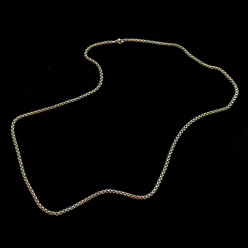 Pure Titanium 3mm Wide O Shaped Chain Necklace Length 25.6" Men Women Jewelry - Picture 7 of 8