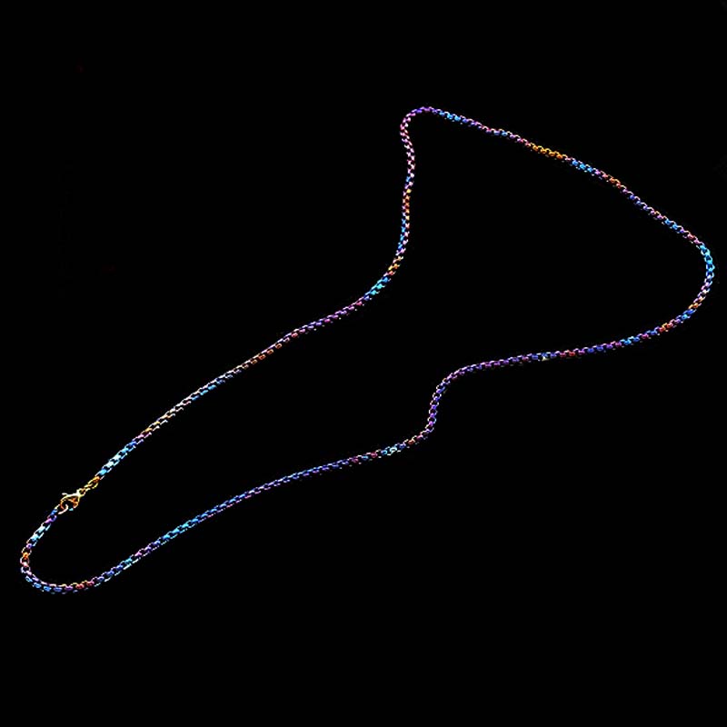 Pure Titanium 3mm Wide O Shaped Chain Necklace Length 25.6" Men Women Jewelry - Picture 8 of 8