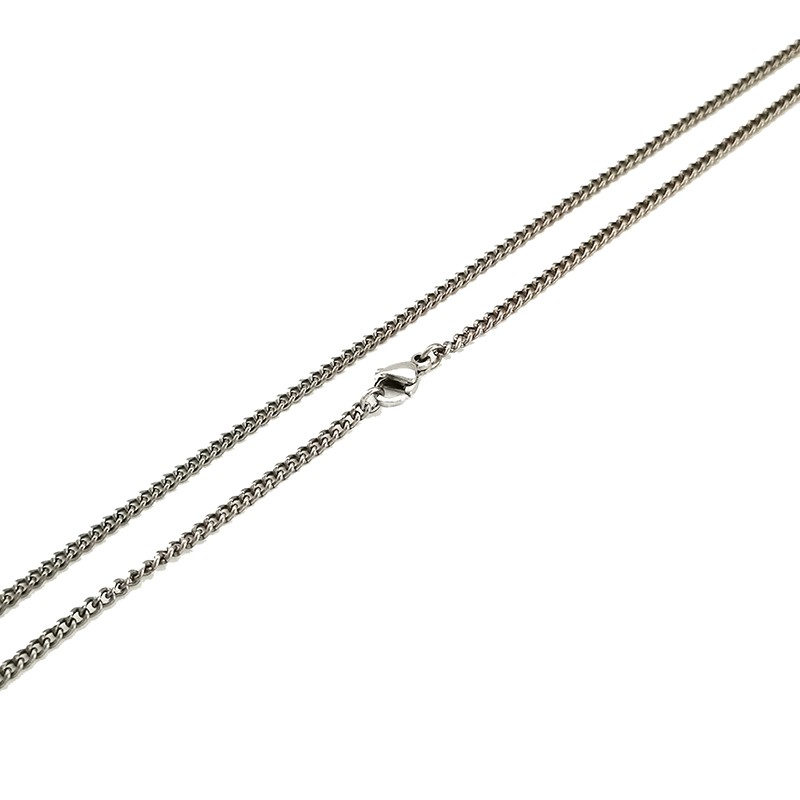 Pure Titanium Anti-allergy Necklace 2.2mm 3.5mm 5.5mm Curb Chain 22'' 24'' 26'' - Picture 9 of 11