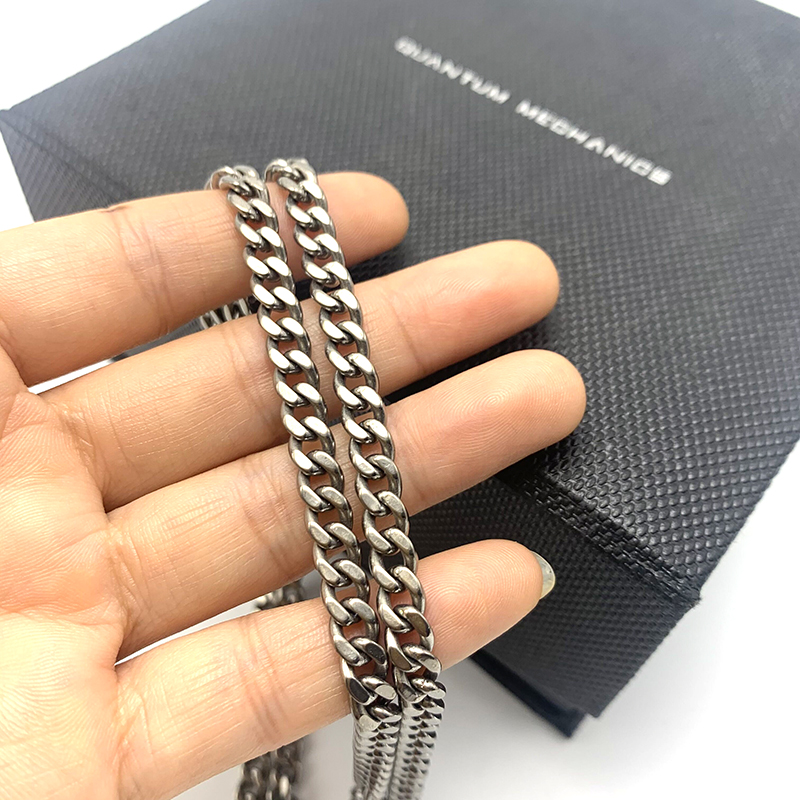 Pure Titanium Anti-allergy Necklace 2.2mm 3.5mm 5.5mm Curb Chain 22'' 24'' 26'' - Picture 11 of 11