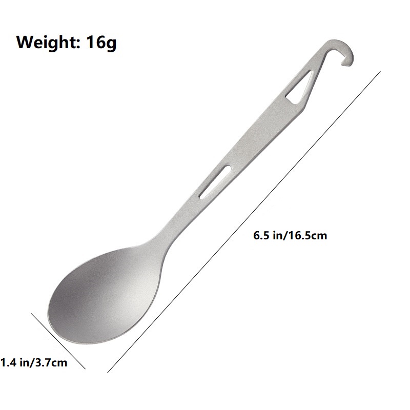 2PCS Pure Titanium Spoon Knife Spork Bottle Opener Camping Tableware Lightweight - Picture 9 of 13