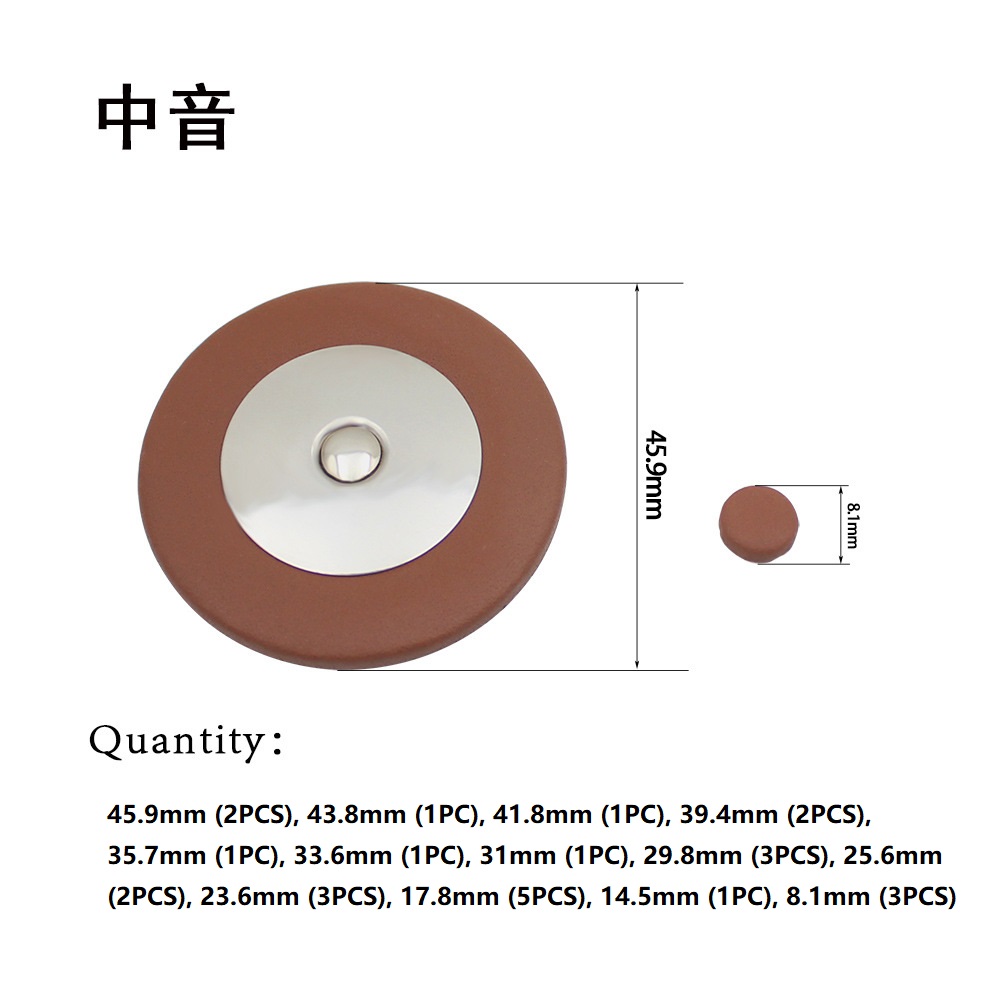 Juego de almohadillas de saxofón soprano tenor alto kit de repuesto de almohadillas de saxofón - Imagen 14 de 16