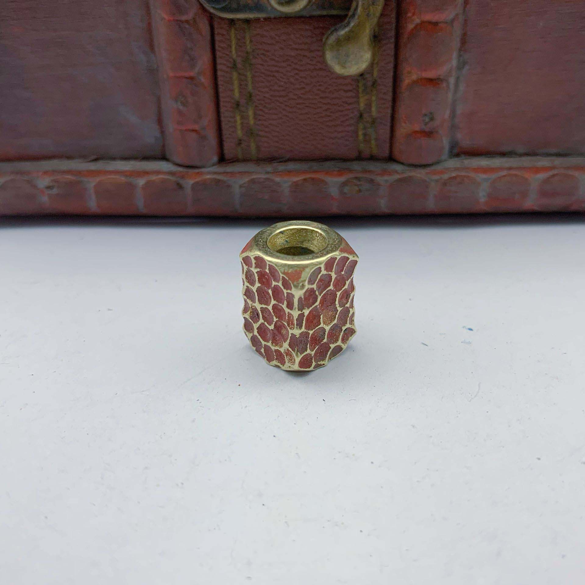 2PCS Brass Lanyard Bead Knife Tool Paracord Beads Pendant Bracelet Beads EDC DIY - Picture 13 of 18