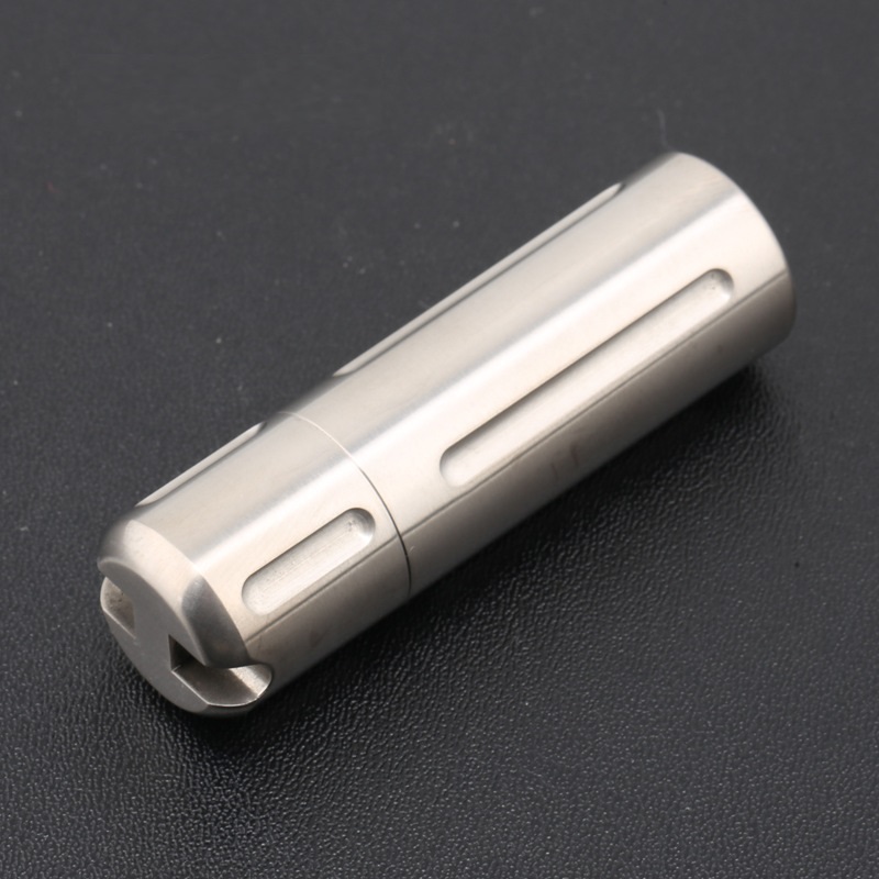 TA2 Titanium Waterproof Pill Container Case Holder Box Keychain Outdoor EDC Gift
