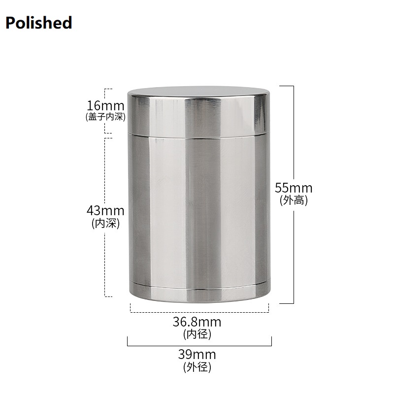 Pure Titanium Waterproof Pill Case Box Container Medicine Holer Storage Can EDC