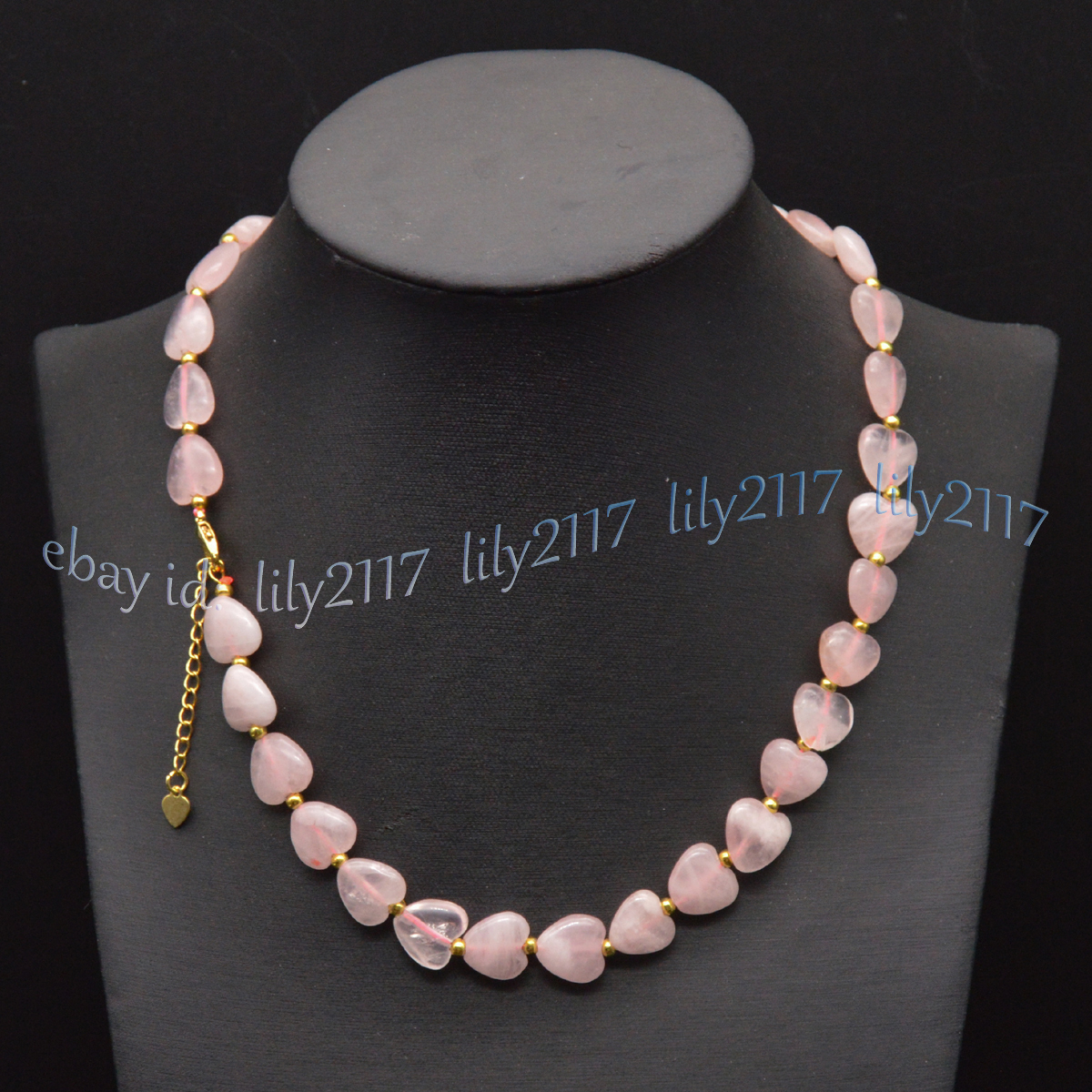 12mm Natural Pink Rose Quartz Heart Shaped Gemstone Beads Necklace 14-48 inches