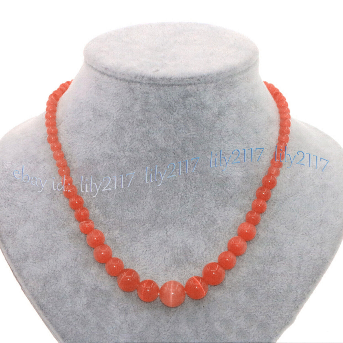 6-14mm Multicolor Mexican Opal Cat's Eye Gemstone Round Beads Necklace 14-36'' - Picture 16 of 31