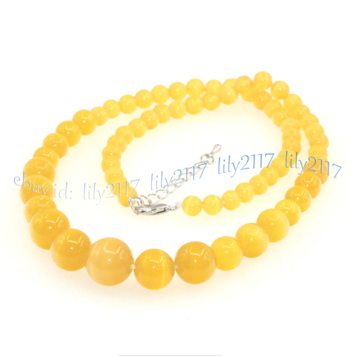 6-14mm Multicolor Mexican Opal Cat's Eye Gemstone Round Beads Necklace 14-36'' - Picture 18 of 31